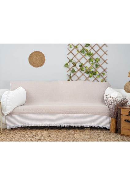 Natural Pamuklu Koltuk Örtüsü 170 x 210 Koltuk Şalı fiyatları