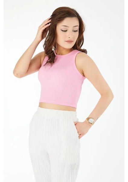 Kadın Kalın Askılı Crop Bady