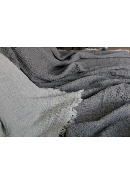 4 Katlı 4 Kenarı Saçaklı Muslin Koltuk Örtüsü / Tv Battaniyesi / Battaniye 230 x 250 modelleri