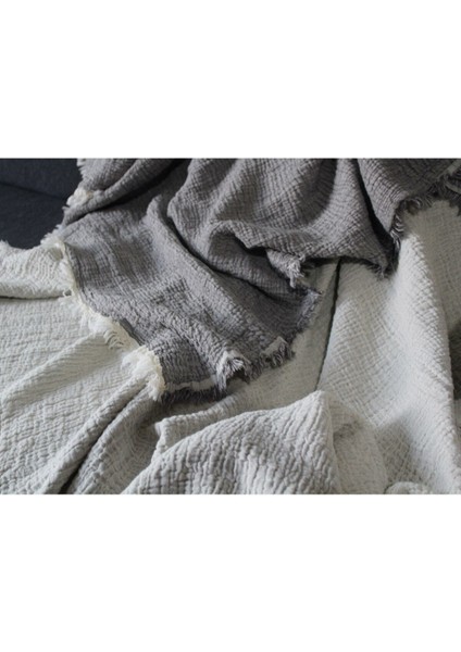 4 Katlı 4 Kenarı Saçaklı Muslin Koltuk Örtüsü / Tv Battaniyesi / Battaniye 230 x 250 indirimleri