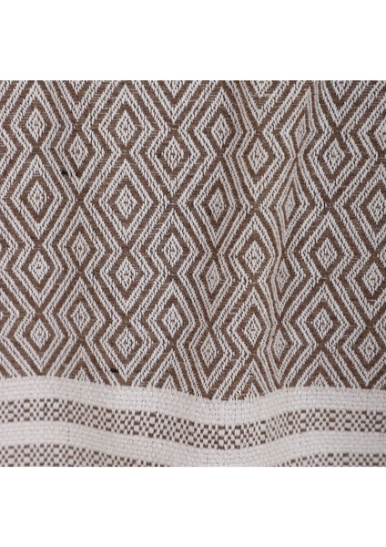 Natural Buldan Işi Kolları Örten Kanepe Çekyat Koltuk Örtüsü 180X300 Büyük Boy Pamuk Dokuma -Kahve fırsatları