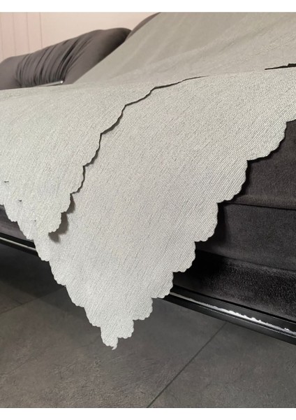 Yıkanılabilir Gri Renk Kollarını Kapatan Battal Boy Koltük Örtüsü Şalı fiyatları