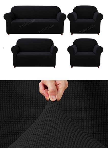 Yüksek Esnek Koltuk, Kanepe, Çekyat Örtüsü Lastikli, Pitikare Desen3+2+1+1 LIKRALIKÖ3211 Takım