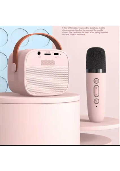 Taşınabilir Bluetooth Karaoke Müzik Kutusu Ister Müzik Dinle Ister Şarkı Söyle
