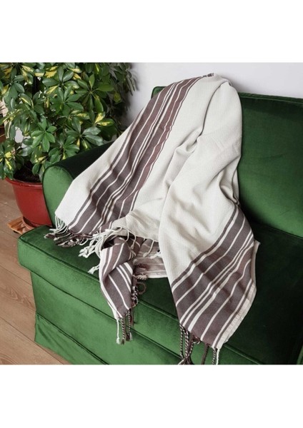 Mykonos Koltuk Örtüsü Pike Pamuklu El Tezgah Dokuması Mint 190X210CM