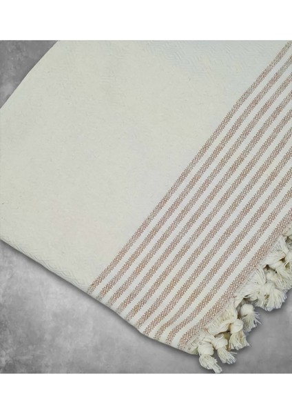 Natural Buldan Işi Kolları Örten Kanepe Çekyat Koltuk Örtüsü 180X300 Büyük Boy Pamuk Dokuma-Krem fiyatları