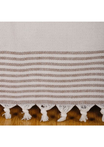 Natural Buldan Işi Kolları Örten Kanepe Çekyat Koltuk Örtüsü 180X300 Büyük Boy Pamuk Dokuma-Krem fırsatları