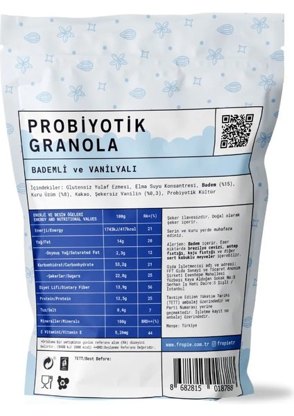 Badem Vanilya ve Çilek Hibiskus granola Paketi x2