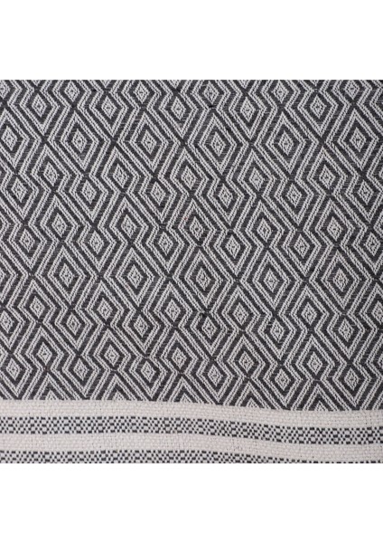 Natural Buldan Işi Kolları Örten Kanepe Çekyat Koltuk Örtüsü 180X300 Büyük Boy Pamuk Dokuma-Antrasi fırsatları