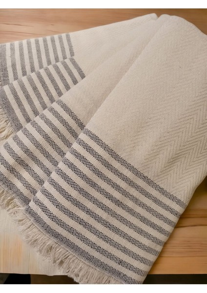 Eko (3.3.1.1) Buldan Bezi Battal Boy Pamuklu Kanepe-Çekyat Örtüsü-Koltuk Takımı Kreme Gri