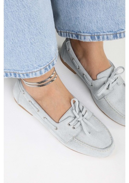 Kadın Tinkera Gri Süet Babet