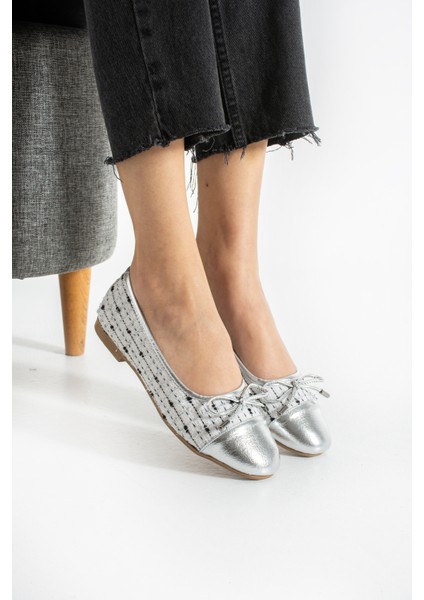 Mahle Tüvit Kumaş Yuvarlak Burun Fiyonk Detaylı Günlük Babet Ev Babeti modelleri