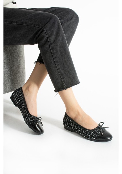 Mahle Tüvit Kumaş Yuvarlak Burun Fiyonk Detaylı Günlük Babet Ev Babeti fiyatları