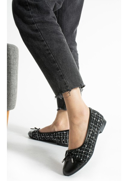 Mahle Tüvit Kumaş Yuvarlak Burun Fiyonk Detaylı Günlük Babet Ev Babeti fırsatları