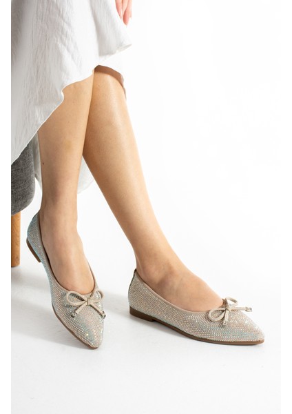 Serra Taşlı Fiyonk Detaylı Sivri Burun Düz Taban Günlük Babet fiyatları