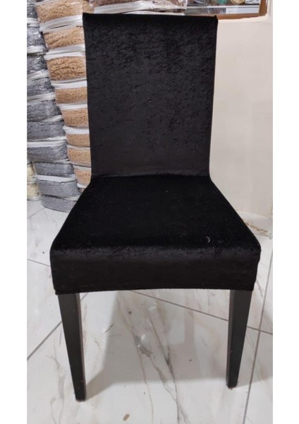 Kadife Sandalye Kılıfı Siyah