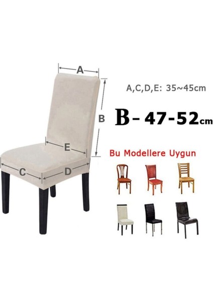 Kadife Sandalye Kılıfı Siyah