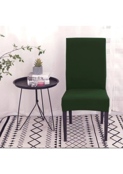 Balpeteği Desen Likra Kumaşlı Tüylenmez Yikanabilir Sandalye Örtüsü Kılıfı Yeni Model Tekli-Haki