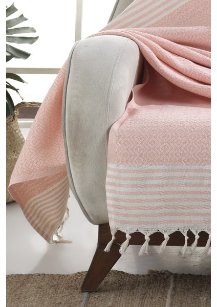 Bergama Somon Buldan Koltuk Örtüsü 170 x 200 cm Koltuk Şalı Kanepe Çekyat Örtüsü Pamuklu Throw fiyatları