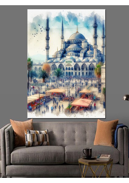 Sultan Ahmet Camii Dekoratif Kanvas - Mdf Ahşap Tablo