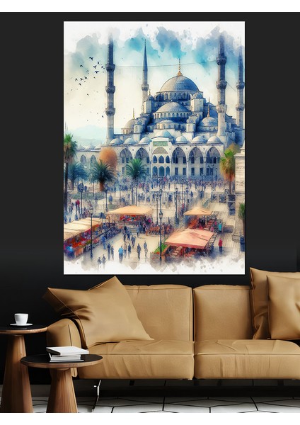 Sultan Ahmet Camii Dekoratif Kanvas - Mdf Ahşap Tablo