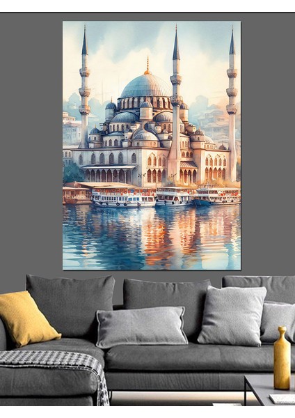 Istanbul Eminönü Camii Dekoratif Kanvas - Mdf Ahşap Tablo