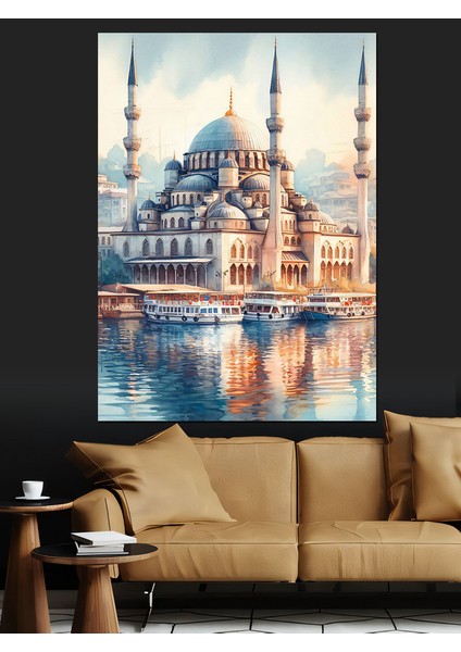 Istanbul Eminönü Camii Dekoratif Kanvas - Mdf Ahşap Tablo fırsatları