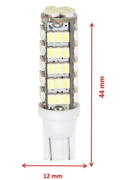 2 Adet T15 LED 68 Ledli Sadece Geri Vites Için