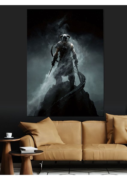 The Elder Scrolls V Skyrim Dekoratif Kanvas - Mdf Ahşap Tablo