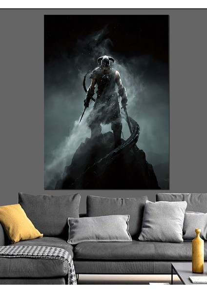 The Elder Scrolls V Skyrim Dekoratif Kanvas - Mdf Ahşap Tablo modelleri