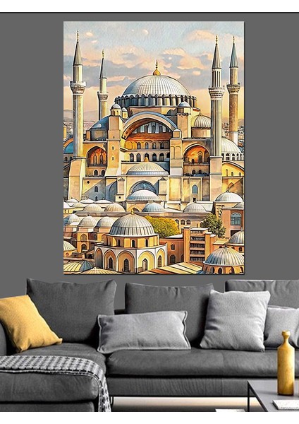 Yağlı Boya Sultanahmet Camii Dekoratif Kanvas - Mdf Ahşap Tablo