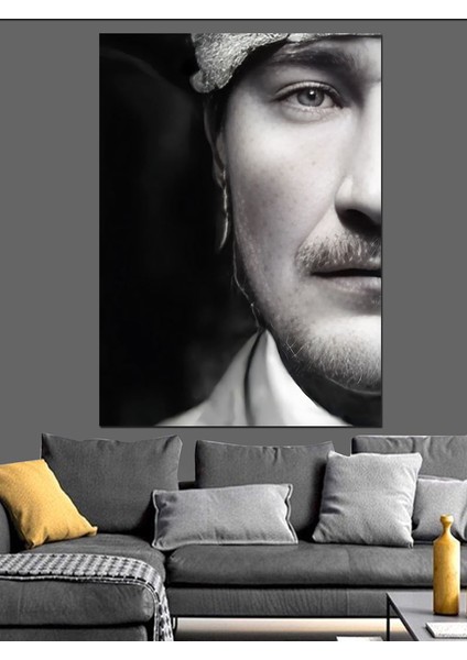 Mustafa Kemal Atatürk Dekoratif Kanvas - Mdf Ahşap Tablo