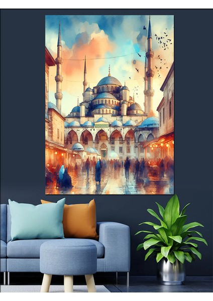 Sultanahmet Camii Dekoratif Kanvas - Mdf Ahşap Tablo