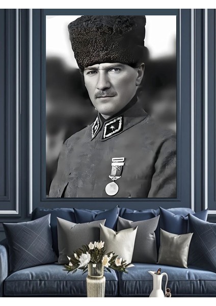 Mustafa Kemal Atatürk Dekoratif Kanvas - Mdf Ahşap Tablo modelleri