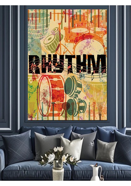 Davul Bateri Temalı Dekoratif Kanvas - Mdf Ahşap Tablo fırsatları