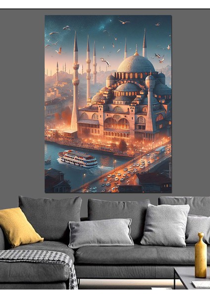 Eminönü Camii Dekoratif Kanvas - Mdf Ahşap Tablo