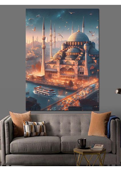 Eminönü Camii Dekoratif Kanvas - Mdf Ahşap Tablo
