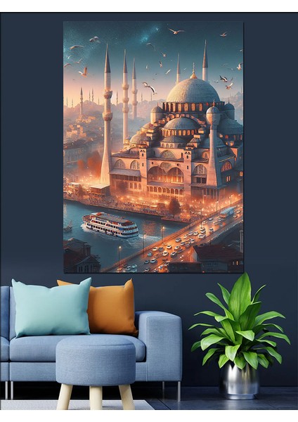 Eminönü Camii Dekoratif Kanvas - Mdf Ahşap Tablo