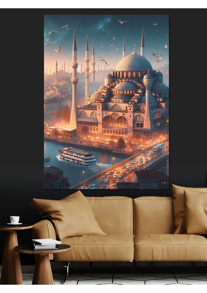 Eminönü Camii Dekoratif Kanvas - Mdf Ahşap Tablo