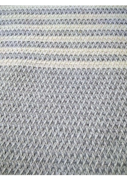 Pamuklu Kaymaz Hasır Dokuma Kolları Örten Koltuk Örtüsü Maxi Takım Açık Gri fiyatları