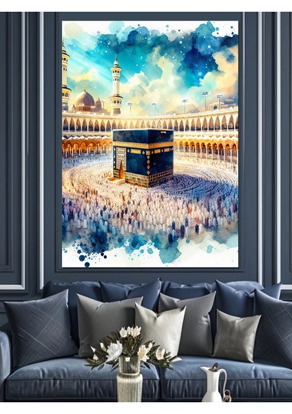 Sulu Boya Kabe Resmi Dekoratif Kanvas - Mdf Ahşap Tablo
