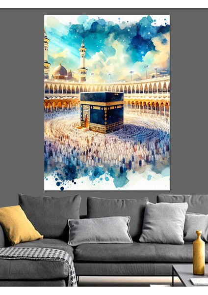 Sulu Boya Kabe Resmi Dekoratif Kanvas - Mdf Ahşap Tablo