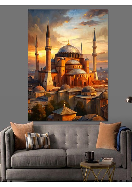 Ayasofya Camii Istanbul Dekoratif Kanvas - Mdf Ahşap Tablo fırsatları
