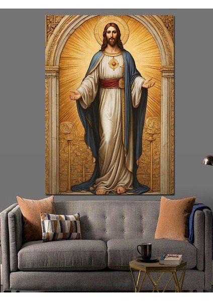 Hz Isa Jesus Christ Dekoratif Kanvas - Mdf Ahşap Tablo fiyatları