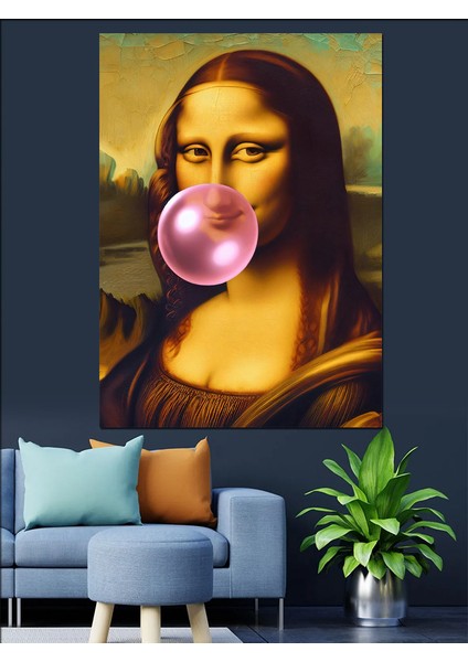 Mona Lisa Pop Art Dekoratif Kanvas - Mdf Ahşap Tablo