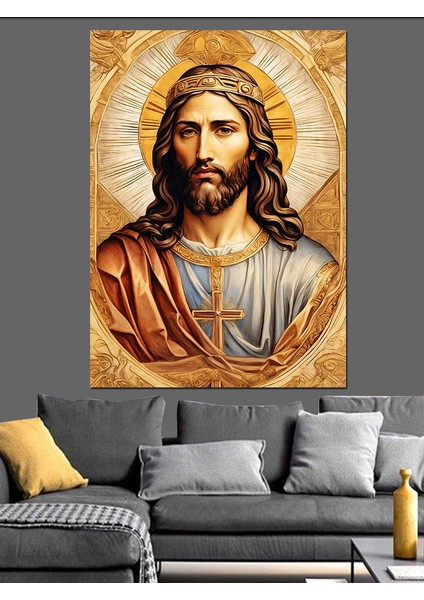 Hz Isa Jesus Christ Dekoratif Kanvas - Mdf Ahşap Tablo