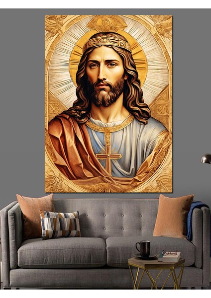 Hz Isa Jesus Christ Dekoratif Kanvas - Mdf Ahşap Tablo fiyatları