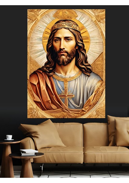 Hz Isa Jesus Christ Dekoratif Kanvas - Mdf Ahşap Tablo fırsatları