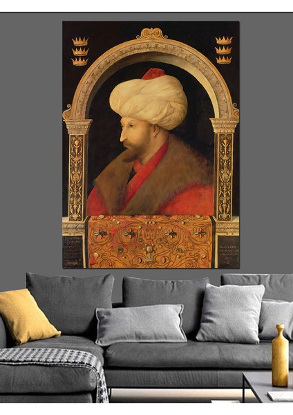 Osmanlı Fatih Sultan Mehmet Han Dekoratif Kanvas - Mdf Ahşap Tablo