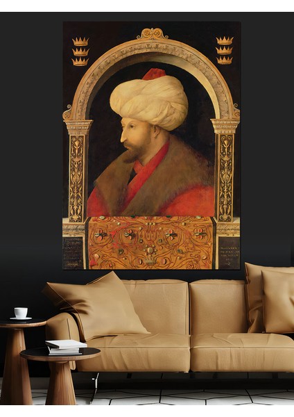 Osmanlı Fatih Sultan Mehmet Han Dekoratif Kanvas - Mdf Ahşap Tablo